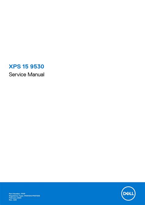 XPS 15 9530 Owner's Manual 